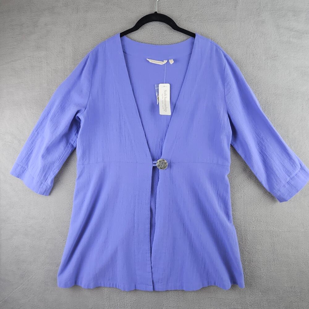 Soft Surroundings Benedetta Guaze Topper Women Medium  Cotton NWT
